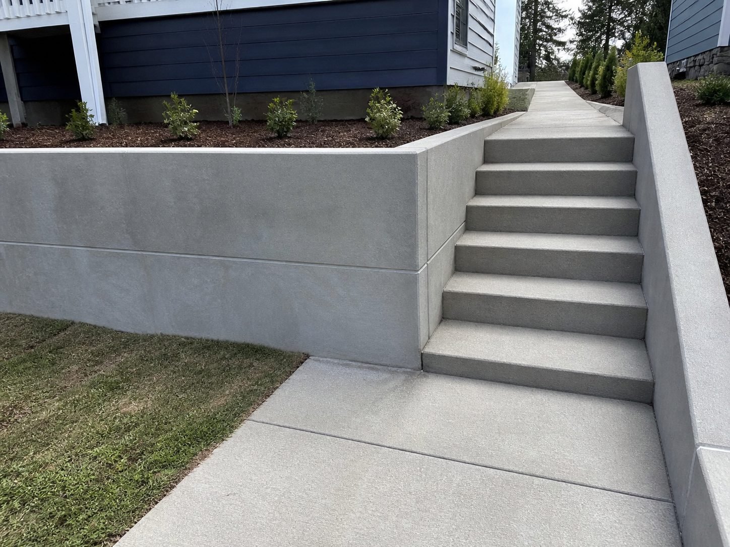 Double-wide concrete driveway installation in Raytown MO